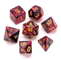 Marble Series: Red & Black - Numbers: Gold