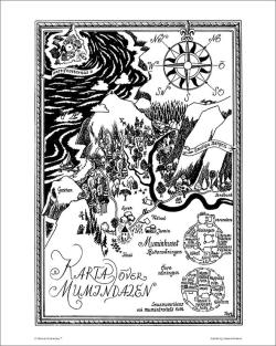 Moomin Mini Poster - Karta över Mumindalen