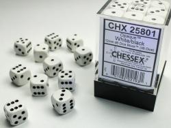 Frosted Clear w/black Dice Block (36d6)