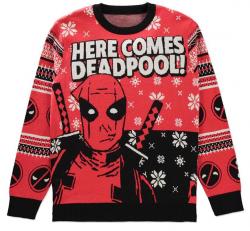 Deadpool Knitted Christmas Sweater Here comes Deadpool!