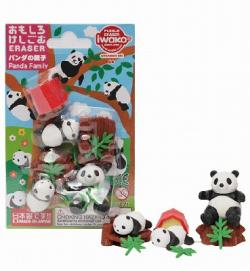 Panda Family Eraser Set