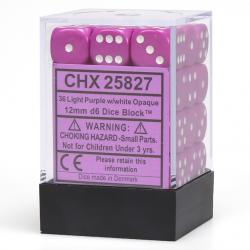 Opaque Light Purple with White Dice Block (36 d6)