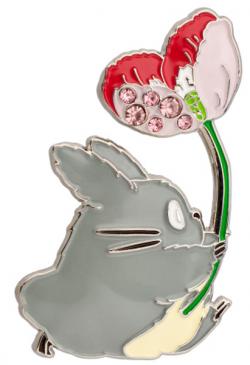 Metal Brooch Large Totoro Flower