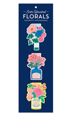 Ever Upward Florals Shaped Magnetic Bookmarks