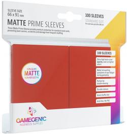 Matte Prime Sleeves Red 66x91 mm