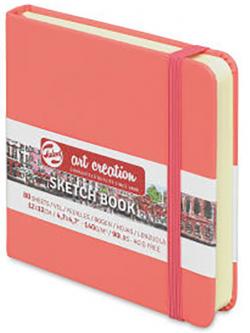 Sketchbook Coral Red 12 x 12 cm