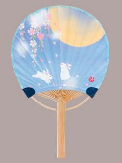Mini Bamboo Fan: April Rabbit