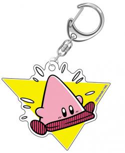 Kirby's Comic Panic Glitter Key Chain Mouthful Mode (Cone)