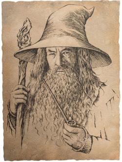 The Hobbit Art Print Portrait of Gandalf the Grey 21 x 28 cm