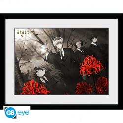 Red Flowers Framed Print 30 x 40 cm
