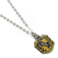 Pendant & Necklace Hufflepuff Crest (silver plated)