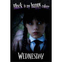 Wednesday Black is my Happy Colour Poster (#W4)