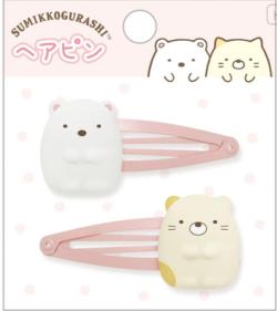 Hair Clip: Shirokuma & Neko