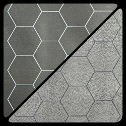 Battlemat 1 inch Hex Black/Grey (Double-sided)