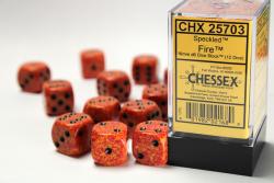Speckled Fire 16mm d6 with pips Dice Blocks (12d6)
