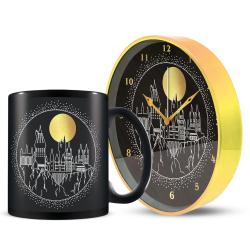 Golden Moon -Mug & Desk Clock- Morning Set