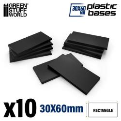 Plastic Rectangular Bases (10x Rectangular 30x60mm)