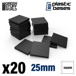 Plastic Square Bases (20x Square 25mm)