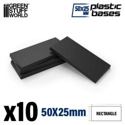 Plastic Rectangular Bases (10x Rectangular 25x50mm)