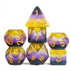 Rays of Pride - Nonbinary set of 7 dice