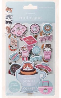 Mofusand Puffy Sticker Set