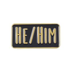 He/Him Simple Pronoun Pin