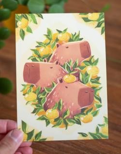 Postcard - Capybara & Yuzu