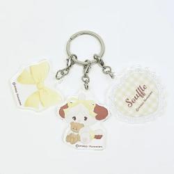 Dog 'Souffle' & Bow Acrylic Keychain