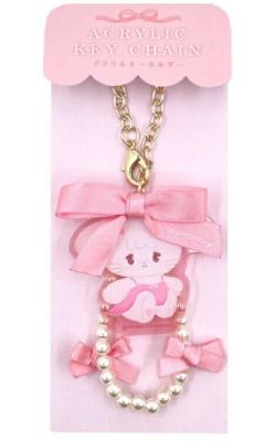 Bunny 'Cammy' Pearls & Ribbon Bag Charm