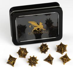 Void: Brass Mimic Dice Set