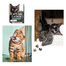 Cats on Catnip Mini Puzzles (Miniature Gift Kit)
