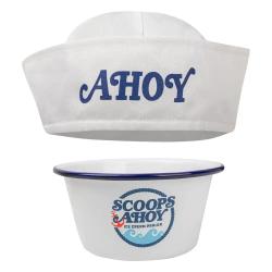 Scoops Ahoy Bowl & Sailor Hat Set