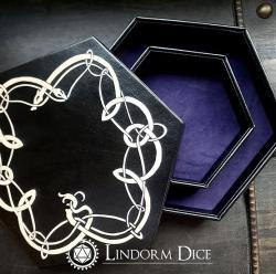 Dice tray: Faux leather - Urnes Snake & Horse