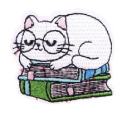 Cat On Books Patch