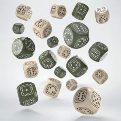 Fortress Compact D6 Dice Set - Beige & Olive
