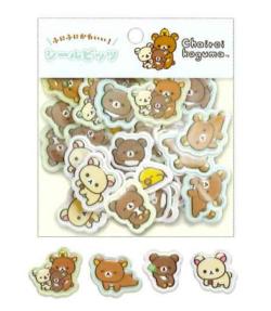 Flake Seal Stickers: Chairoikoguma White