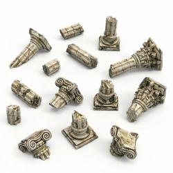 Resin Greek Column Ruins