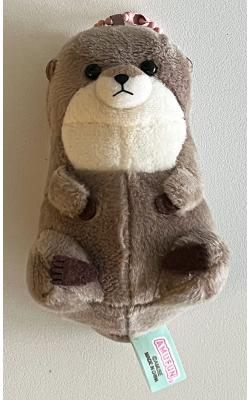 Otter Plush Mini Hanger: Sitting Comfy Brown