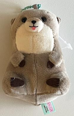 Otter Plush Mini Hanger: Sitting Comfy Beige