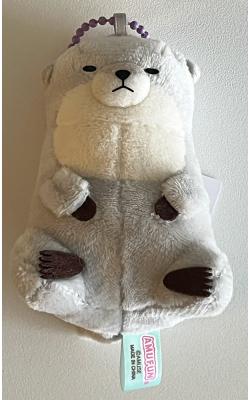 Otter Plush Mini Hanger: Sitting Comfy Grey