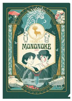 Princess Mononoke Art Déco Clear Folder A4