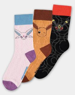 Eevee Evolution E-E-U Socks - 3-Pack (3-Pack)