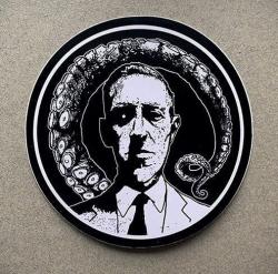 Single Vinyl Sticker - HP Lovecraft w/ Tentacle