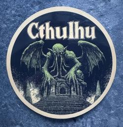Single Vinyl Sticker  - Cthulhu On Top of Ruin Temple