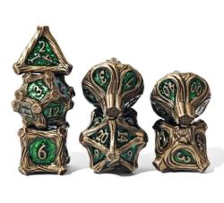 Tree Root Metal Dice Set of 7