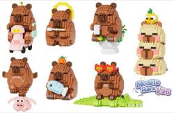 Happy Capybara Mystery Building Blocks Kit: 405-615 pcs (Blind Pack)