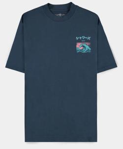 Navy Vaporeon Short Sleeved T-shirt (Loose fit) (Medium)