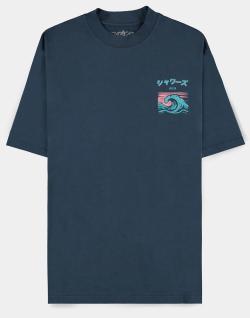 Navy Vaporeon Short Sleeved T-shirt (Loose fit) (X-Large)