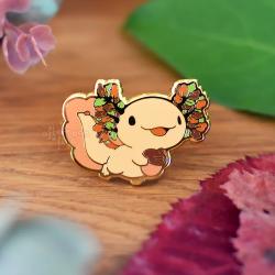 Autumn Axolotl Enamel Pin