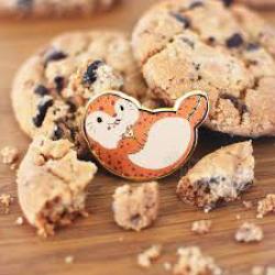 Chocolate Chip Cookie Seal Enamel Pin